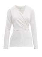 Matchesfashion.com Tibi - V Neck Crepe Wrap Top - Womens - White