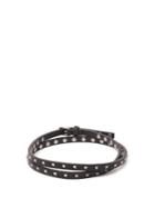 Valentino Wraparound Rockstud Leather Bracelet