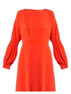 Matchesfashion.com Tibi - Balloon Sleeved Silk Crepe Dress - Womens - Orange