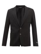 Dolce & Gabbana - Pinstripe Technical Suit Jacket - Mens - Black