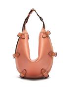 Matchesfashion.com Altuzarra - Play Small Buckled Leather And Suede Bag - Womens - Coral