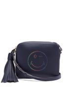 Matchesfashion.com Anya Hindmarch - Rainbow Wink Leather Cross Body Bag - Womens - Navy Multi