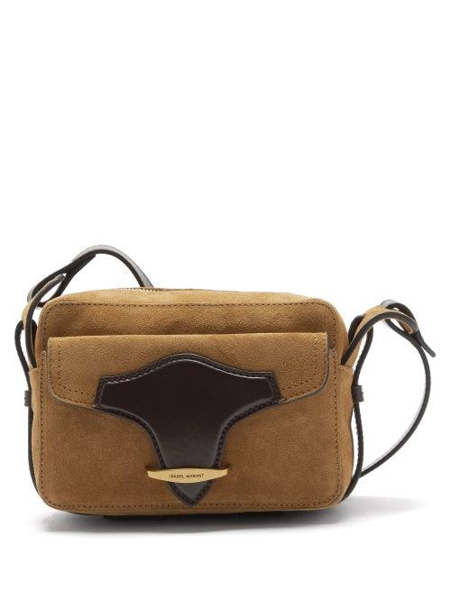 Isabel Marant - Wasy Suede Cross-body Bag - Womens - Dark Beige