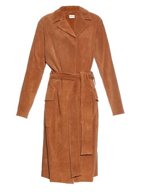 Simon Miller Avant Notch-lapel Suede Coat