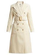 Matchesfashion.com Bella Freud - Jumbo Cotton Corduroy Trench Coat - Womens - Cream