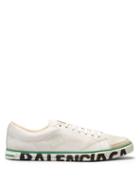 Matchesfashion.com Balenciaga - Distressed Leather Low Top Trainers - Mens - White