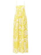 Matchesfashion.com Raey - Hippy Flower Strappy Maxi Dress - Womens - Yellow Print
