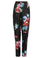 Dolce & Gabbana Rose-print Tapered-leg Twill Trousers