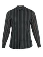Bottega Veneta Single-cuff Striped Cotton And Silk-blend Shirt