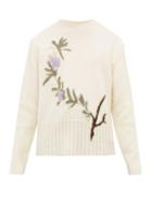 Matchesfashion.com Jacquemus - Rosemary Jacquard Wool Blend Sweater - Mens - White