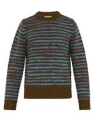 Matchesfashion.com Acne Studios - Kai Striped Wool Sweater - Mens - Blue