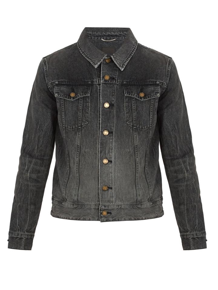Saint Laurent Heart-embroidered Denim Jacket