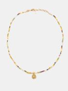 Anni Lu - Lucky Eldroado Beaded 18kt Gold-plated Necklace - Womens - Multi