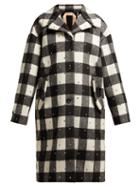 Matchesfashion.com No. 21 - Single Breasted Wool Blend Check Coat - Womens - Black White