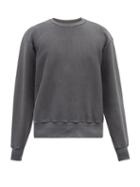 Mens Rtw Les Tien - Brushed-back Cotton Sweatshirt - Mens - Black Grey