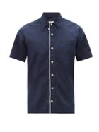 Matchesfashion.com Oliver Spencer - Hawaiian Linen-blend Shirt - Mens - Dark Blue