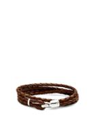 Matchesfashion.com Miansai - Trice Braided Leather Bracelet - Mens - Brown Multi