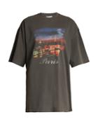 Balenciaga Short-sleeved Paris-print T-shirt
