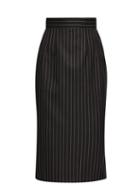 Matchesfashion.com Dolce & Gabbana - Pinstriped Wool-blend Pencil Skirt - Womens - Grey Multi