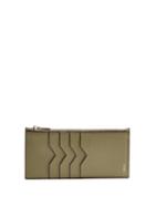 Matchesfashion.com Valextra - Grained Leather Zip Cardholder - Mens - Khaki