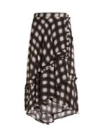 Preen Line Dixie Checked Woven Midi Skirt