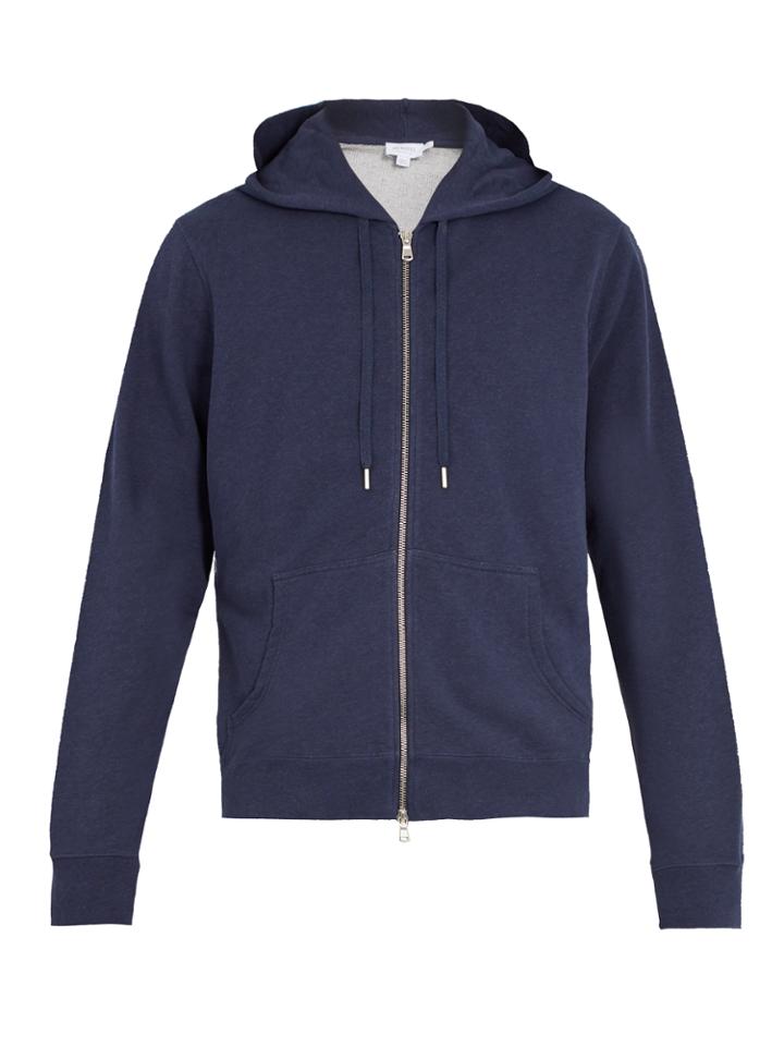 Sunspel Hooded Cotton-jersey Sweatshirt