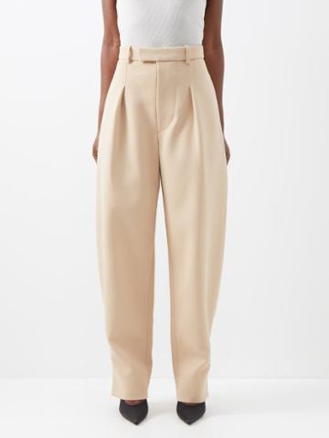 Wardrobe.nyc Wardrobe. Nyc - X Hailey Bieber Pleated Wool Suit Trousers - Womens - Beige