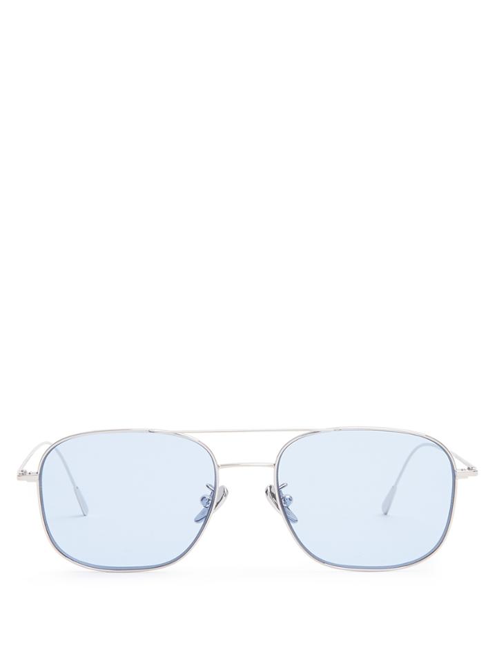 Cutler And Gross 1267 Square-frame Palladium-plated Sunglasses