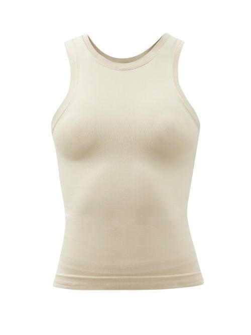Ladies Activewear Prism - Intuitive Racerback Stretch-jersey Tank Top - Womens - Khaki