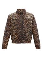 Matchesfashion.com Saint Laurent - Leopard-print Bomber Jacket - Mens - Brown Multi