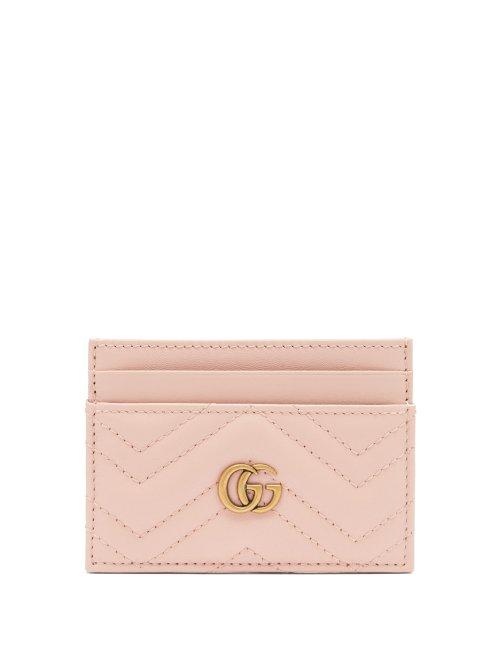 Matchesfashion.com Gucci - Gg Marmont Leather Cardholder - Womens - Light Pink