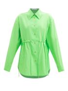 Rejina Pyo - Jolene Cotton-poplin Shirt - Womens - Green