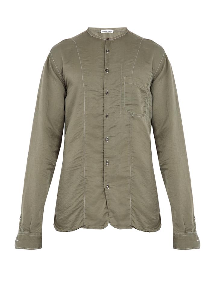 Tomas Maier Cotton And Silk-blend Shirt