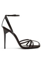 Matchesfashion.com Saint Laurent - Freja Crystal Embellished Sandals - Womens - Black