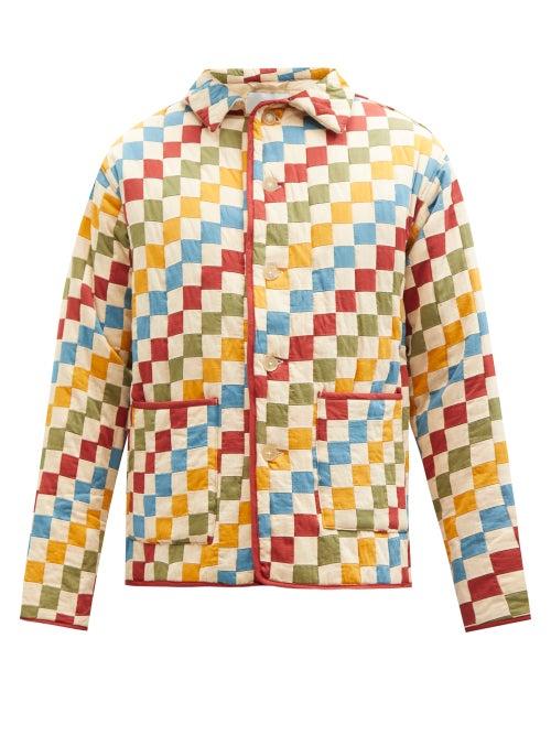 Mens Rtw Bode - Stamp Patchwork Quilted Cotton Jacket - Mens - Multi