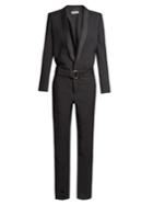 Saint Laurent Deep V-neck Tuxedo Jumpsuit