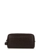 Matchesfashion.com Bottega Veneta - Intrecciato Leather Wash Bag - Mens - Brown