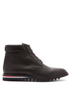 Thom Browne Grained-leather Blucher Boots