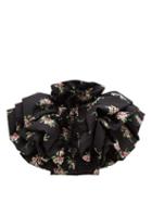 Matchesfashion.com Rodarte - Ruffled Floral Print Cloqu Jacket - Womens - Black Multi