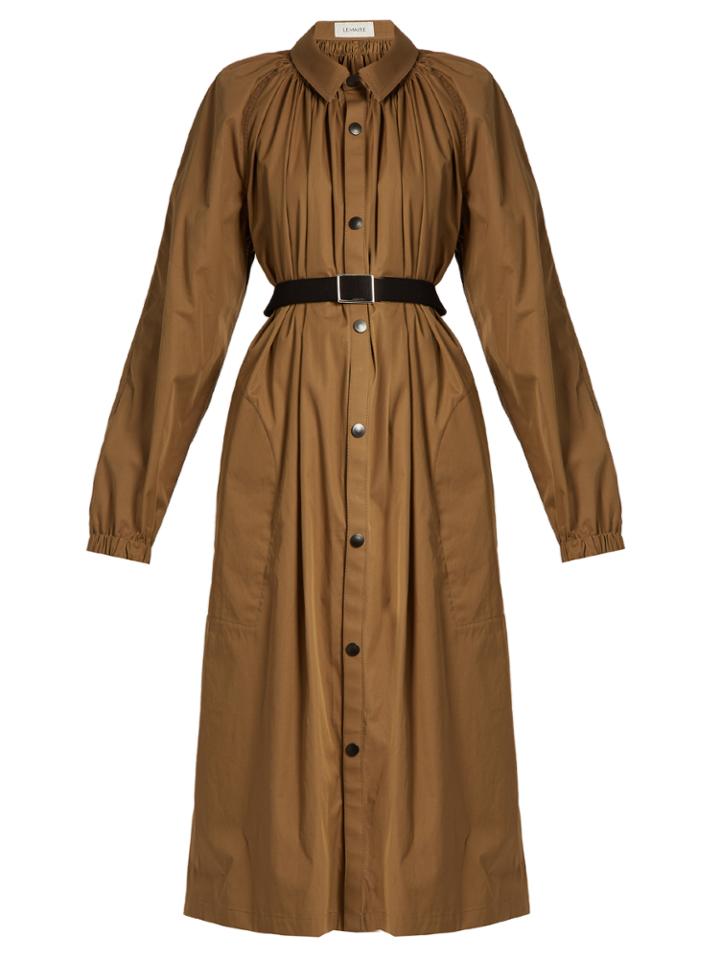 Lemaire Gathered-neck Cotton-blend Coat
