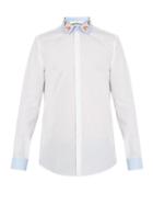 Matchesfashion.com Gucci - Floral Embroidered Striped Cotton Shirt - Mens - White Multi