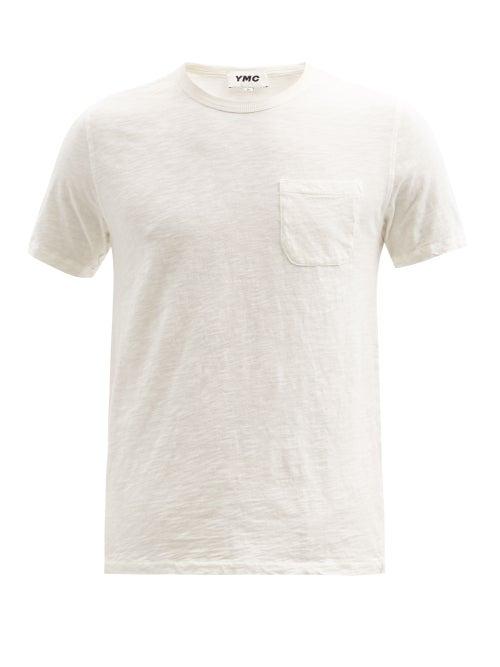 Matchesfashion.com Ymc - Wild Ones Garment-dyed Cotton-jersey T-shirt - Mens - Light Beige