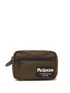 Mens Bags Alexander Mcqueen - Logo-patch Shell Pouch - Mens - Khaki