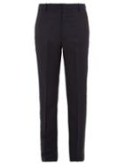 Matchesfashion.com Alexander Mcqueen - Side-stripe Wool-blend Tapered Trousers - Mens - Navy