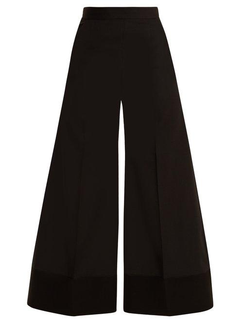 Matchesfashion.com Racil - Mizuki Wide Leg Wool Trousers - Womens - Black