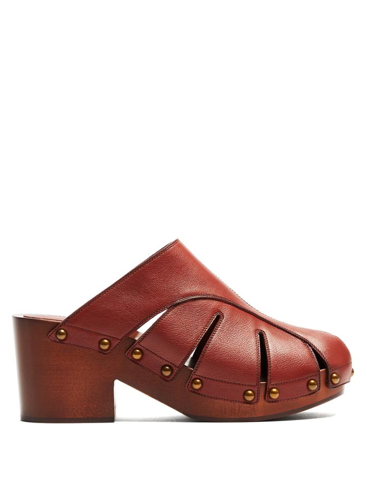 Chloé Quinty Leather Clogs