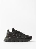 Versace - Crosta Leather Trainers - Mens - Black