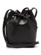 Matchesfashion.com Mansur Gavriel - Red Lined Mini Leather Bucket Bag - Womens - Black Multi