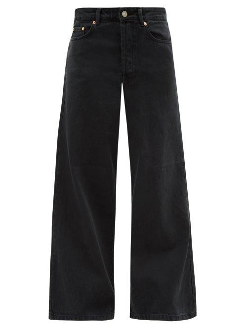Matchesfashion.com Raey - Stride Wide Leg Jeans - Womens - Black