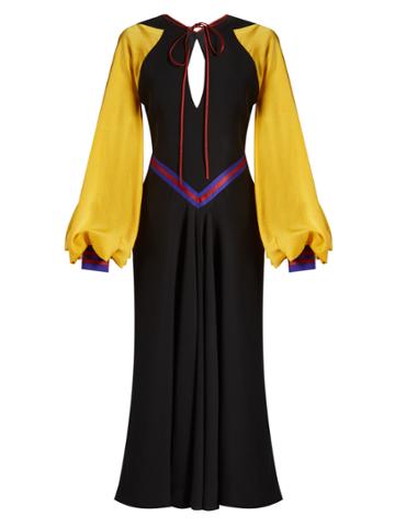 Roksanda Cymbeline Contrast-sleeve Double-georgette Dress